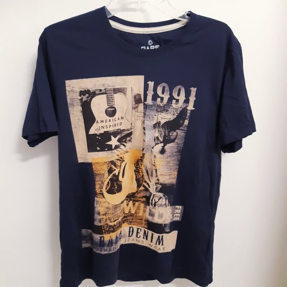 Bare Denim Authentic Jeans Wear Tshirt Men Large - Picture 1 of 6